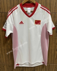 Retro Version 2002 China PR Away White Thailand Soccer Jersey AAA-SL