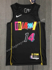 2021-2022 City Edition Miami Heat Black #14 NBA Jersey-311