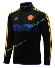 2021-2022 Manchester United High Collar Black Thailand Soccer Jacket-815