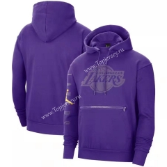 Jordan Los Angeles Lakers Purple Tracksuit Top With Hat-CS