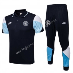 2021-2022 Manchester City Royal Blue Thailand Polo Uniform-815