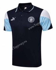 2021-2022 Manchester City Royal Blue Thailand Polo Shirt-815
