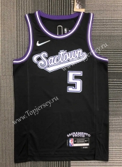 2022 City Edition Sacramento Kings Black #5 NBA Jersey-311