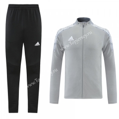 2021-2022 Gray Thailand Soccer Jacket Uniform-LH