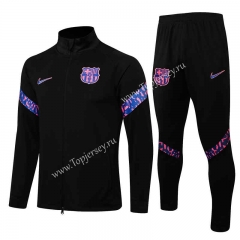 2021-2022 Barcelona Black Thailand Soccer Jacket Uniform-815
