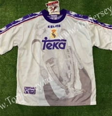 7th Cup Retro Version 1997-1998 Champions League Real Madrid Home White Thailand Soccer Jersey AAA-888