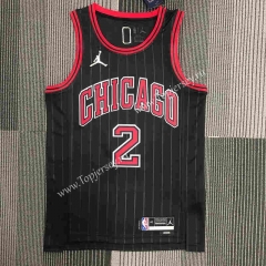 75th Anniversary Jordan Chicago Bulls Black #2 NBA Jersey-311