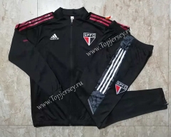 2021-2022 Sao Paulo Black Thailand Soccer Jacket Uniform-815
