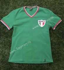 Reteo Version 1970 World Cup Mexico Home Green Thailand Soccer Jersey AAA-1332
