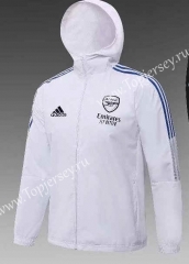 2022-2023 Arsenal White Trench Coats With Hat-1836
