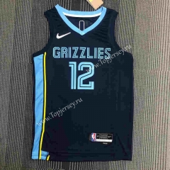 75th Anniversary Memphis Grizzlies Navy Blue #12 NBA Jersey-311