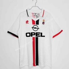 Retro Version 95-96 AC Milan Away White Thailand Soccer Jersey AAA-C1046