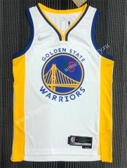 Limited Edition 75th Anniversary Warriors White #95 NBA Jersey-311
