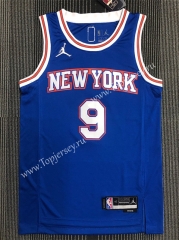 75th Anniversary Jordan Limited Edition New York Knicks Blue #9 NBA Jersey-311