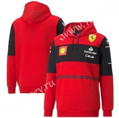 2022 Ferrary Red Formula One Racing Suit Tracksuit Top With Hat