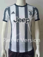 Player Version 2022-2023 Juventus Home Black&White Thailand Soccer Jersey AAA-807