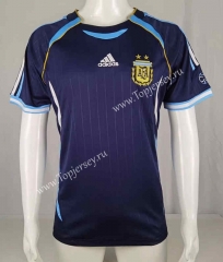 Retro Version 2006 Argentina Away Royal Blue Thailand Soccer Jersey AAA-503