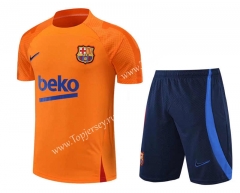 2022-2023 Barcelona Orange Thailand Training Soccer Uniform-4627