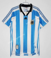 Retro Version 98-99 Argentina Home Blue&White Thailand Soccer Jersey AAA-C1046