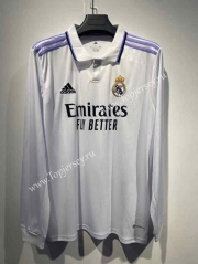 2022-2023 Real Madrid Home White LS Thailand Soccer Jersey AAA-7872