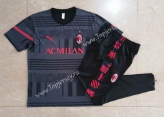 2022-2023 AC Milan Gray Thailand Short-sleeved Tracksuit-815