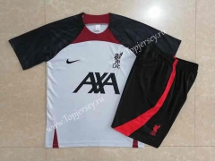 2022-2023 Liverpool White Short-sleeved Thailand Soccer Tracksuit-815