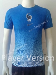 Player Version 2022-2023 France Blue&White Thailand Soccer Jersey AAA-807