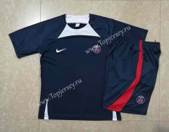 2022-2023 Paris SG Royal Blue Short-sleeved Thailand Soccer Tracksuit -815