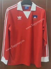 Retro Version 1982 Chile Home Red LS Thailand Soccer Jersey AAA-7T