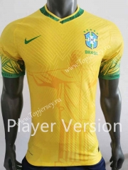 Player Version 2022-2023 Special Version Brazil Yellow Thailand Soccer Jersey AAA-518