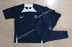 2022-2023 Paris SG Royal Blue Short-sleeved Thailand Soccer Tracksuit -815