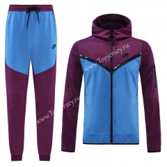 2022-2023 Nike Blue&Purple Thailand Soccer Jacket Uniform With Hat-LH