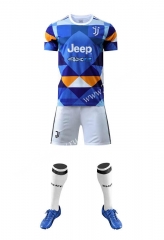 ( Without Brand Logo ) 2022-2023 Juventus 3rd Away Blue Soccer Uniform-9031
