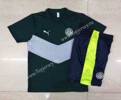 2022-2023 SE Palmeiras Dark Green Short-sleeved Thailand Soccer Tracksuit -815