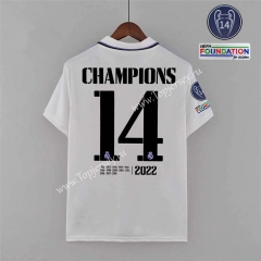 （S-4XL）2022-2023 Real Madrid Home White  (Champions  #14) Thailand Soccer Jersey AAA