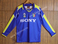 Retro Version 96-97 Juventus Blue LS Thailand Soccer Jersey AAA-SL