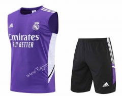 2022-2023 Real Madrid Purple Thailand Soccer Vest Uniform-4627