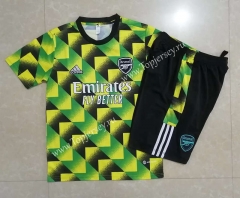 2022-2023 Arsenal Yellow&Green Short-Sleeve Thailand Soccer Tracksuit-815