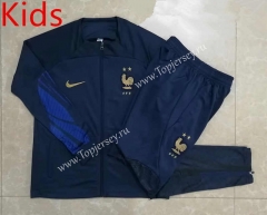 2022-2023 France Royal Blue Kids/Youth Soccer Jacket Uniform-815