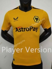 Player Version 2022-2023 Wolverhampton Wanderers Home Yellow Thailand Soccer Jersey AAA-2273