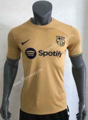 (S-4XL) 2022-2023 Barcelona Away Earth-Yellow Thailand Soccer Jersey AAA-416