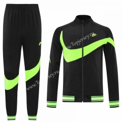 Nike Black Fluorescent Green Thailand Soccer Jacket Uniform-LH