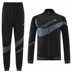 Nike Black&Gray Thailand Soccer Jacket Uniform-LH