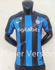 Player Version 2022-2023 Inter Milan Home Blue&Black Thailand Soccer Jersey AAA-2273