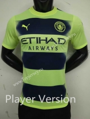 Player Version 2022-2023 Manchester City Fluorescent Green Thailand Soccer Jersey AAA