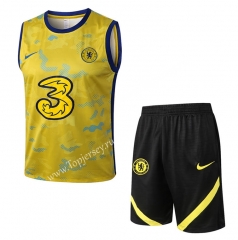 2022-2023 Chelsea Yellow Thailand Soccer Vest Tracksuit -815