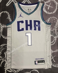 2019 Charlotte Hornets Gray #1 NBA Jersey-311