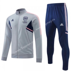 2022-2023 Arsenal Light Gray Thailand Soccer Jacket Uniform -4627