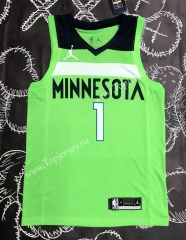 Minnesota Timberwolves Green #1 NBA Jersey-311