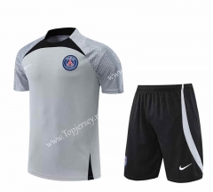 2022-2023 PSG Light Gray Thailand Training Soccer Uniform-4627